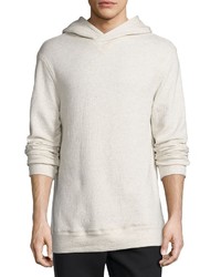 Helmut Lang Textured Pullover Hoodie Light Heather Gray