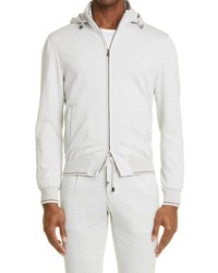 Thom Sweeney Thom Sweeny Wool Cotton Hooded Jacket In Grey At Nordstrom