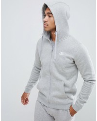 Nike Zip Up Hoodie With Futura Logo In Grey 804389 063