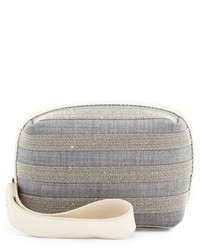 Grey Horizontal Striped Bag