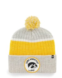 '47 Gray Iowa Hawkeyes Holcomb Cuffed Knit Hat With Pom At Nordstrom
