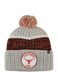 '47 Gray Texas Longhorns Holcomb Cuffed Knit Hat With Pom At Nordstrom