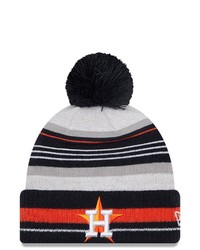 New Era Grayblack Houston Astros Cuffed Knit Hat With Pom At Nordstrom