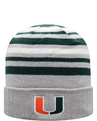 Top of the World Graygreen Miami Hurricanes All Day Cuffed Knit Hat At Nordstrom