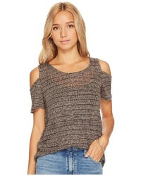 Lucky Brand Stripe Cold Shoulder Top Clothing