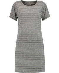 Grey Horizontal Striped Casual Dress