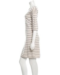 Michael Kors Michl Kors Striped Cashmere Dress