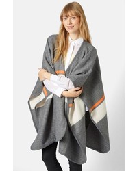 Grey Horizontal Striped Coat