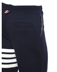 Thom Browne Intarsia Stripes Cotton Jersey Shorts
