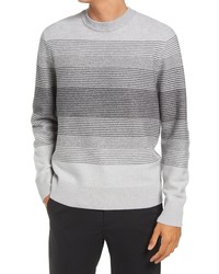 Theory Burton Montano Wool Cashmere Crewneck Sweater In Grey Multi At Nordstrom