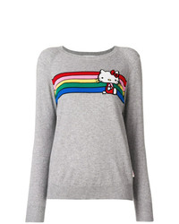 Chinti & Parker Cashmere Striped Hello Kitty Sweater