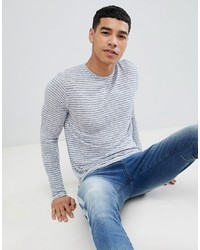 Solid Crew Neck Knitted Jumper In Stripe