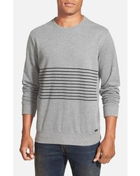 RVCA Crucial Sin Stripe French Terry Crewneck Sweater