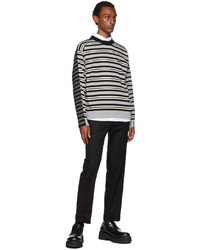 Kenzo Gray Paris Stripe Sweater