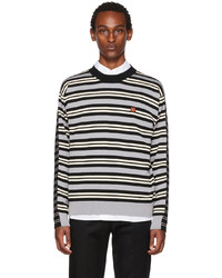 Kenzo Gray Paris Stripe Sweater