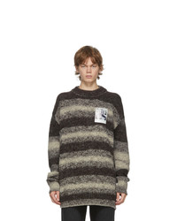 Raf Simons Grey Marl Patch Sweater