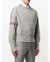 Thom Browne Intarsia Stripe Classic Tweed Pullover