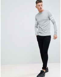 Le Breve Lightweight Knitted Sweater With Arm Stripe