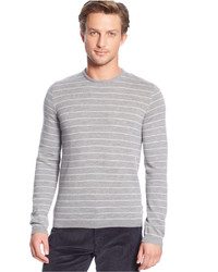 Calvin Klein Merino Wool Simple Striped Crew Neck Sweater