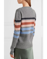 Markus Lupfer Mia Striped Ribbed Merino Wool Sweater