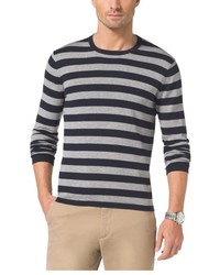 Michael Kors Striped Cotton Crewneck Sweater