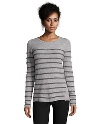 Wyatt Nickel And Grey Striped Cashmere Sweater
