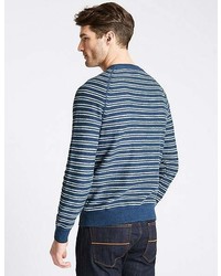 Marks and Spencer Pure Cotton Striped Jumpers