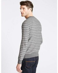 Marks and Spencer Pure Cotton Striped Jumpers