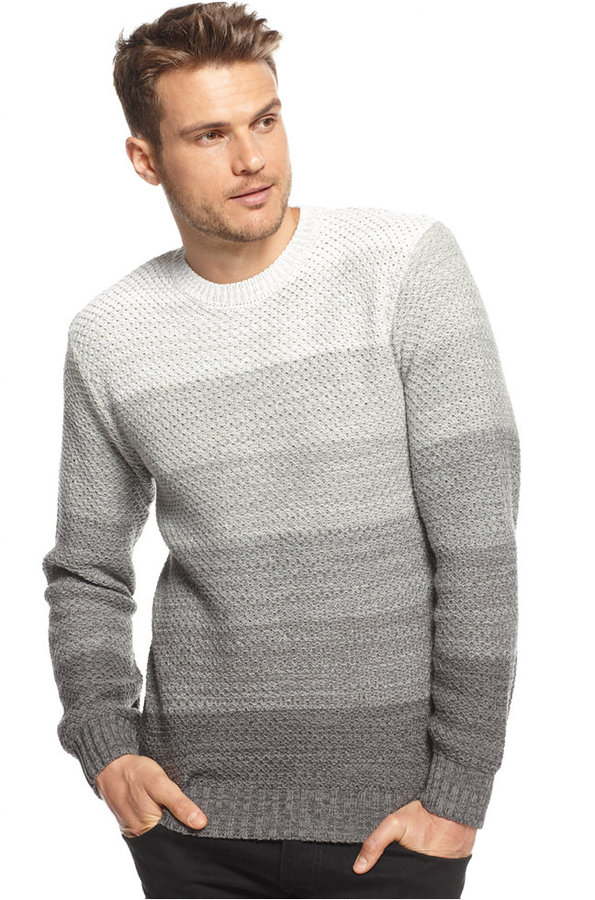 Retrofit Textured Gradient Striped Sweater, $60 | Macy's | Lookastic.com