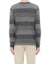 Officine Generale Shadow Stripe Sweater Grey