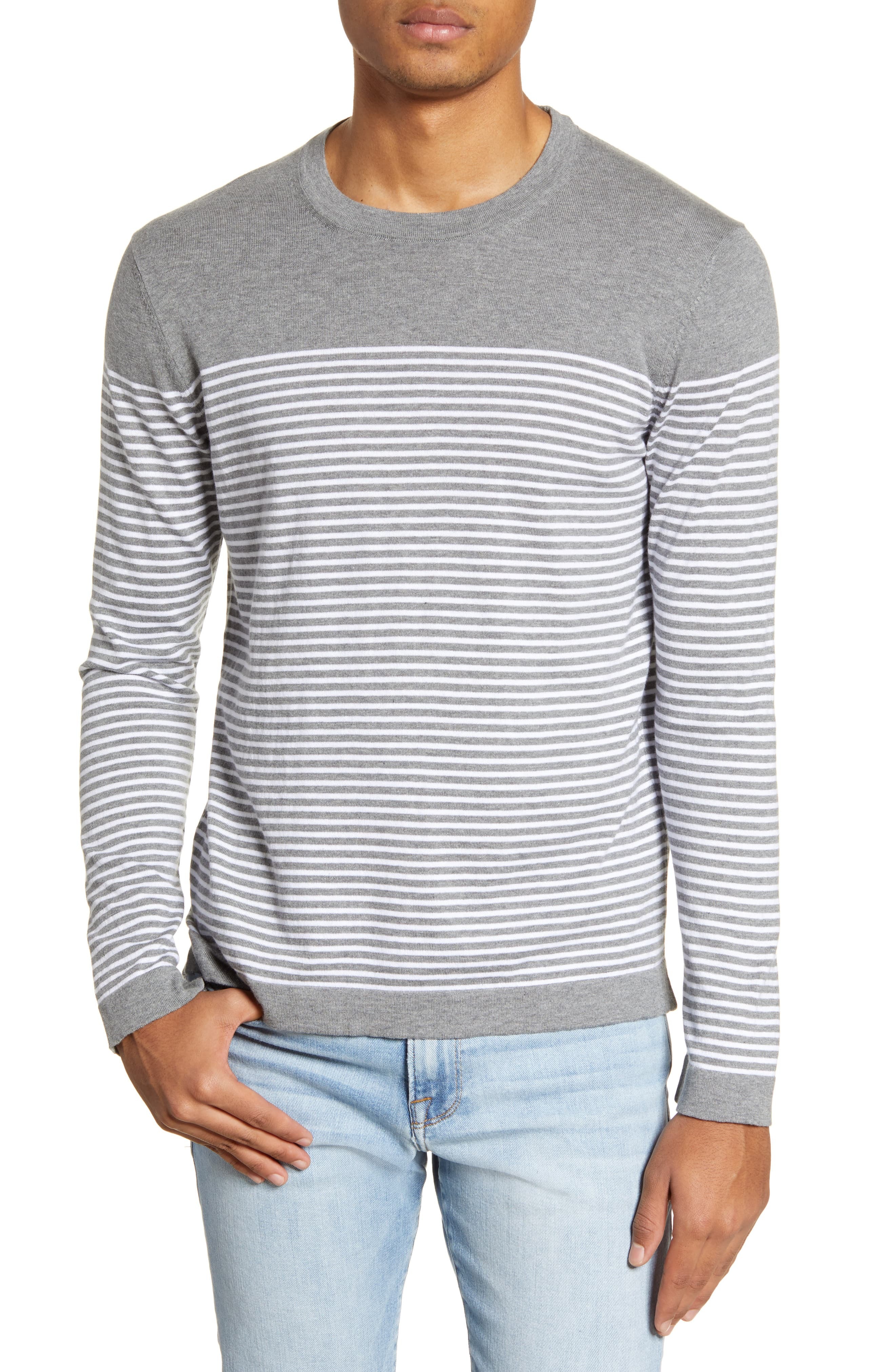 Benson Stripe Crewneck Sweater, $75 | Nordstrom | Lookastic
