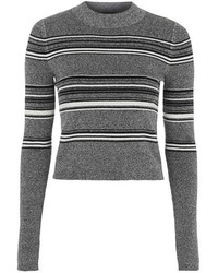 Topshop Stripe Crop Sweater