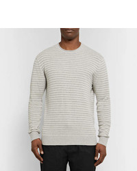 Club Monaco Striped Cotton Blend Boucl Sweater