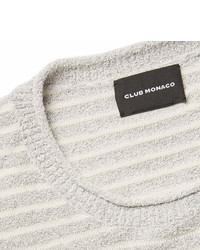 Club Monaco Striped Cotton Blend Boucl Sweater