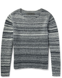 The Elder Statesman Striped Marled Cashmere Sweater