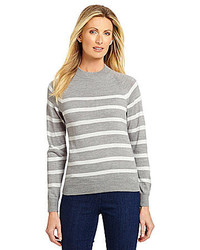 Hampshire Studio Striped Mockneck Sweater