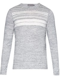 Vince Striped Wool And Cashmere Blend Knit Sweater