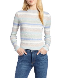 Halogen X Atlantic Pacific Shimmer Stripe Sweater