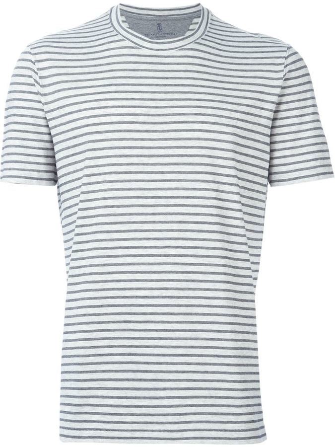 Brunello Cucinelli Striped T Shirt, $365 | farfetch.com | Lookastic