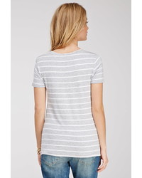 Forever 21 Contemporary Nautical Stripe Jersey Tee