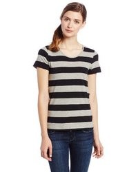 French Connection Fun Stripe Cut Out Top