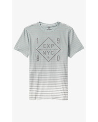 Gray Dip Dye Stripe Exp Diamond Graphic T Shirt
