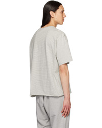 We11done Gray Striped T Shirt