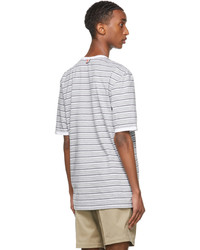 Thom Browne Grey Bar Stripe Ringer T Shirt