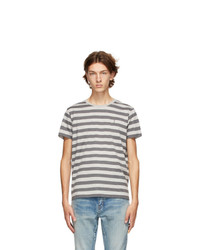 Saint Laurent Grey Stripe T Shirt