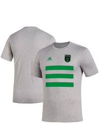 adidas Heathered Gray Austin Fc Three Stripe Life Pitch Roready T Shirt In Heather Gray At Nordstrom