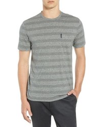 Ben Sherman Heathered Stripe Cotton Pocket T Shirt