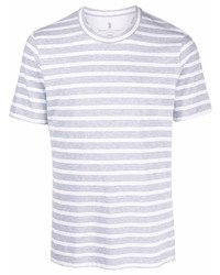 Brunello Cucinelli Horizontal Striped Crewneck T Shirt