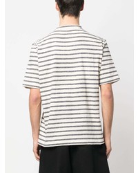 Lanvin Logo Embroidered Striped T Shirt