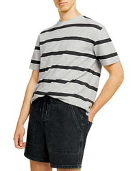 Topman Oversize Stripe Loopback T Shirt